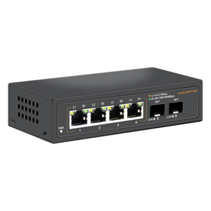 6 Port 2.5G Umanaged Ethernet Switch, 4 x 2.5G Base-T Ports, 2 x 10G SFP, Compatible with 100/1000/2500Mbps, Metal Fanless