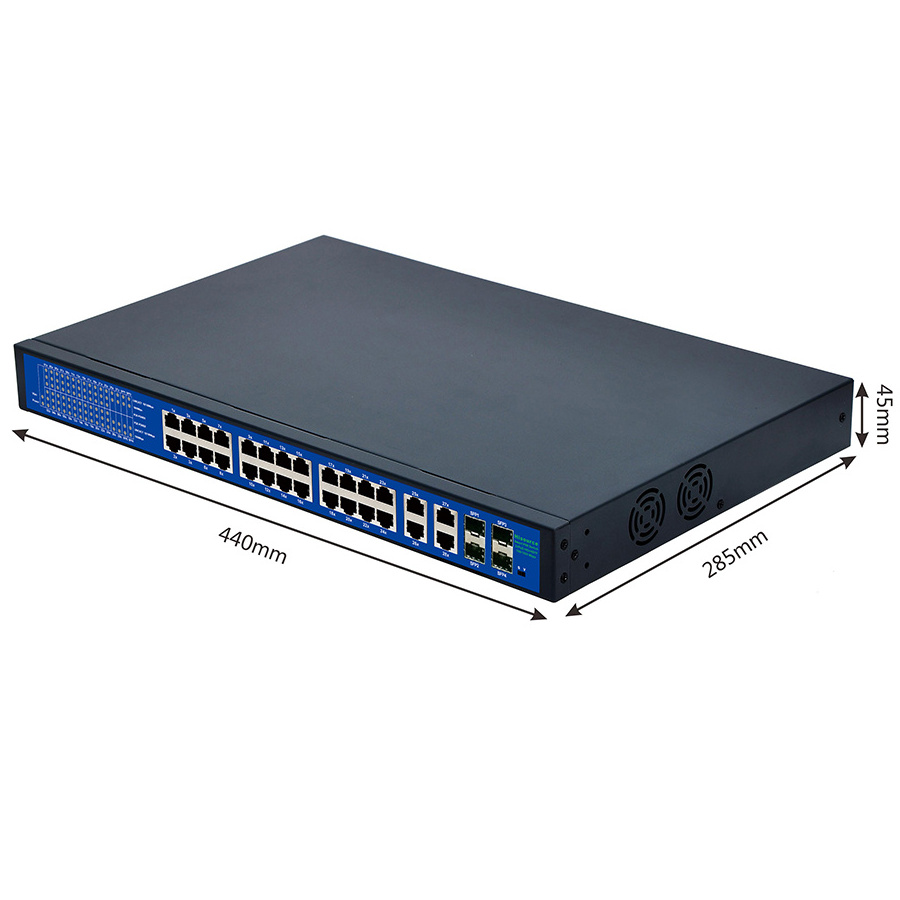 HOT SALE Managed POE SWITCH 24 Ports POE 100/1000Mbps 400W GIGABIT CCTV Camera Wireless AP