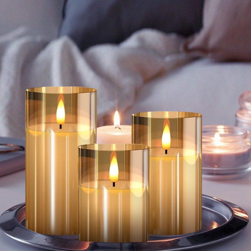 bougie kerzen pillar real wax electric tea light battery operated candles velas led candle flameless candles with remote