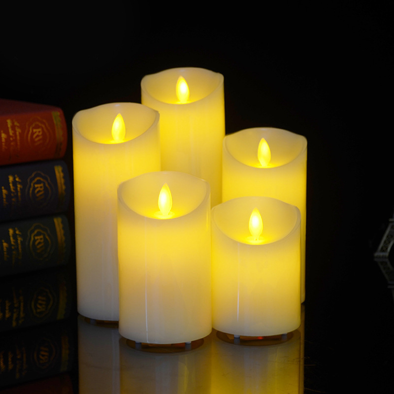 Candles Battery Operated Pillar Flickering Electric LED Candle with Remote Control