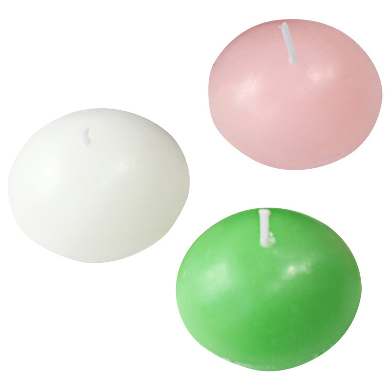 New Design Hot sale 5cm real wax water activated floating candles for wedding decoration centerpiece candle holders