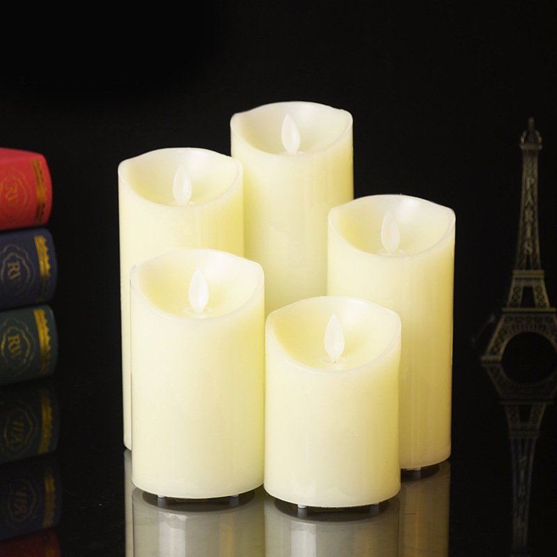 Candles Battery Operated Pillar Flickering Electric LED Candle with Remote Control