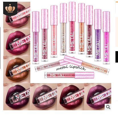 Hot style Metallic liquid lipstick Non-stick cup waterproof lip glaze Pearl makeup lip gloss