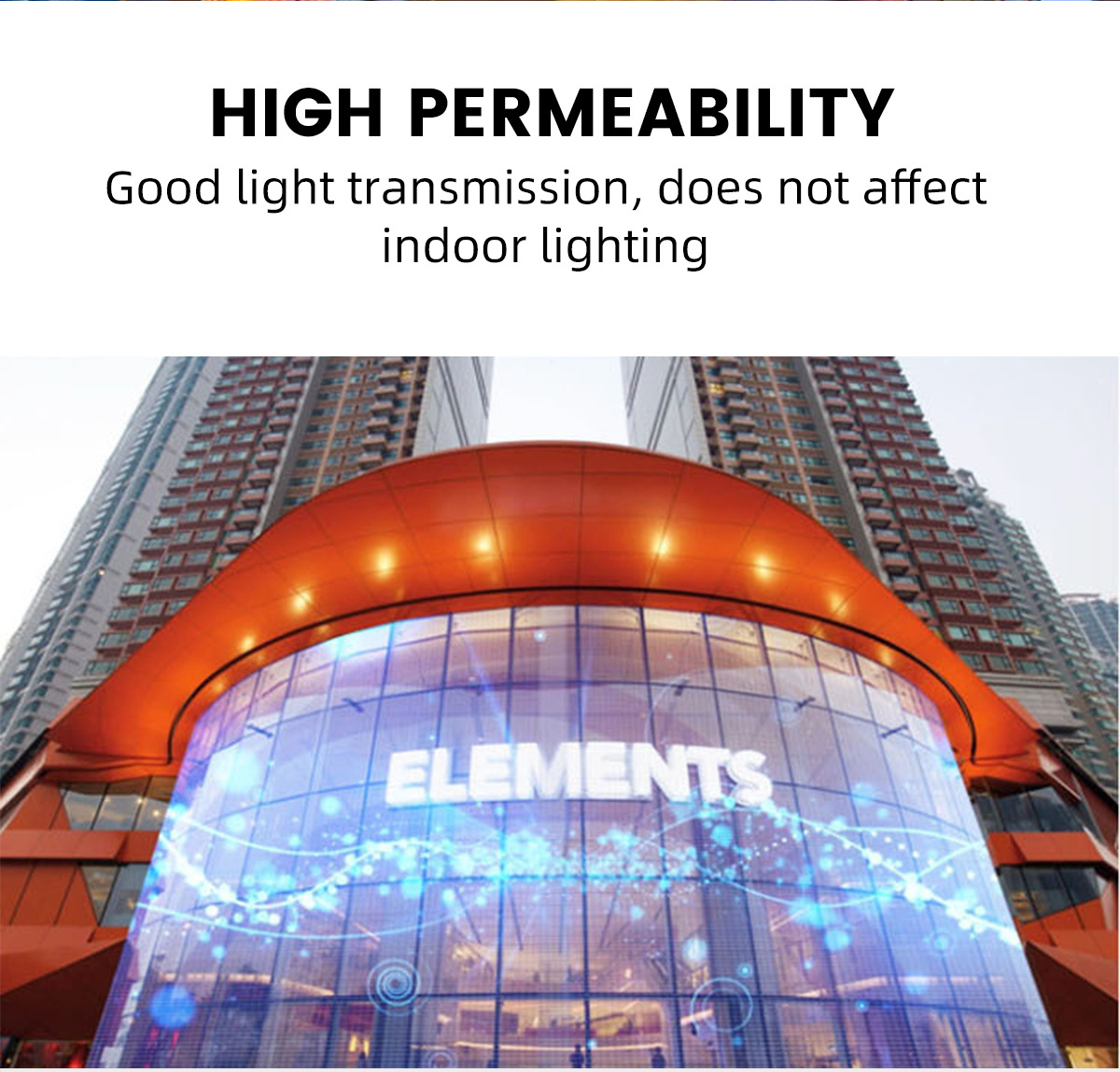 Transparency High resolution transparent digital led screen panel P3.91 clear led mesh screen P7.8 for glass window