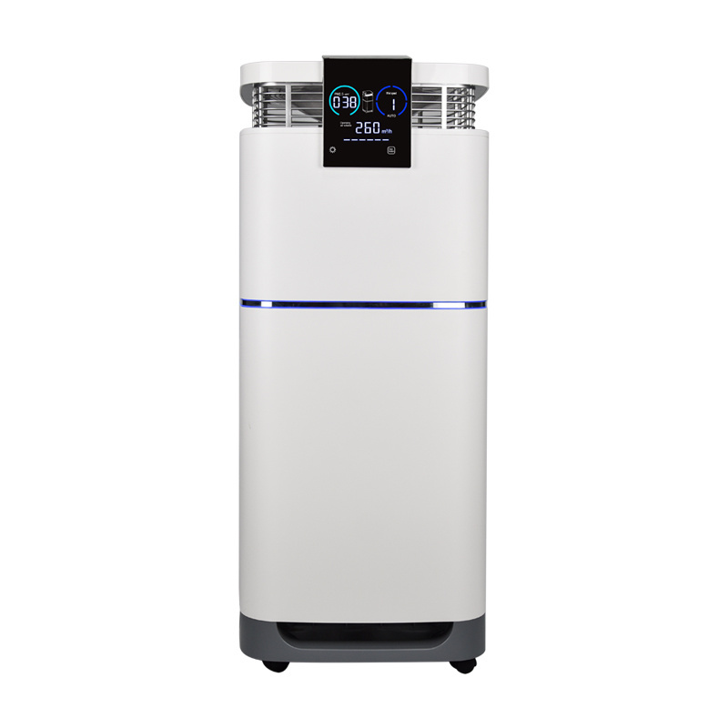 Commercial large air volume belt wheel electrostatic smart air purifier with humidification function