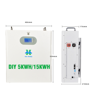 DIY Lifepo4 Battery Box Empty Metal Case Kit EV LFP Battery Box 48V 51.2V 100Ah 5Kwh 5.12Kwh With 16S BMS Battery Case