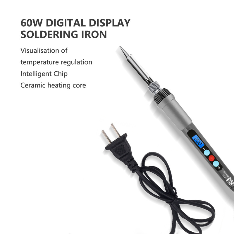 Medium gauge LCD electric soldering iron welding tool Power supply 220V 60W rework station welding torch tool