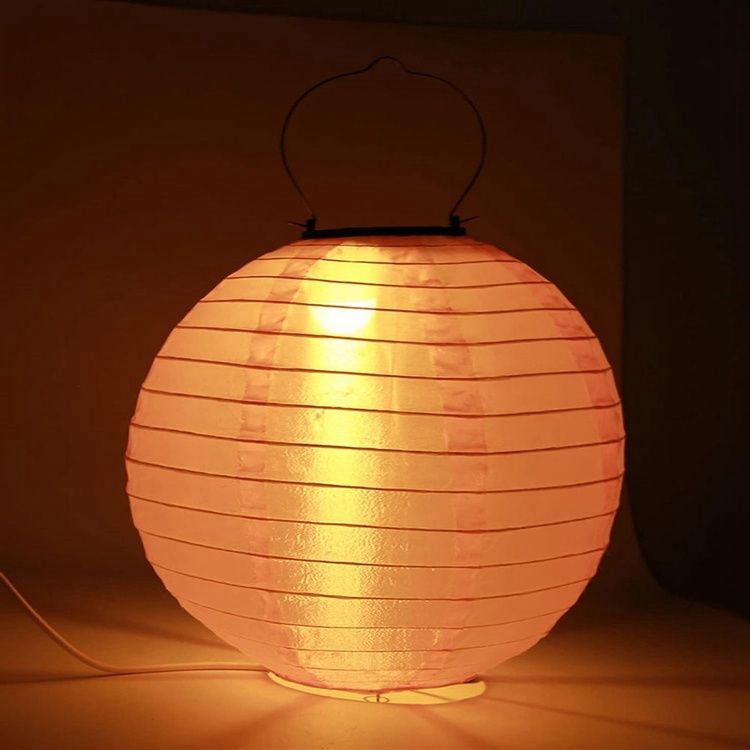 Orange Color 30cm 12 Inches Lantern Solar Lamp Waterproof Solar Lights Outdoor Lantern Warm White Solar Lighting Patio Lanterns