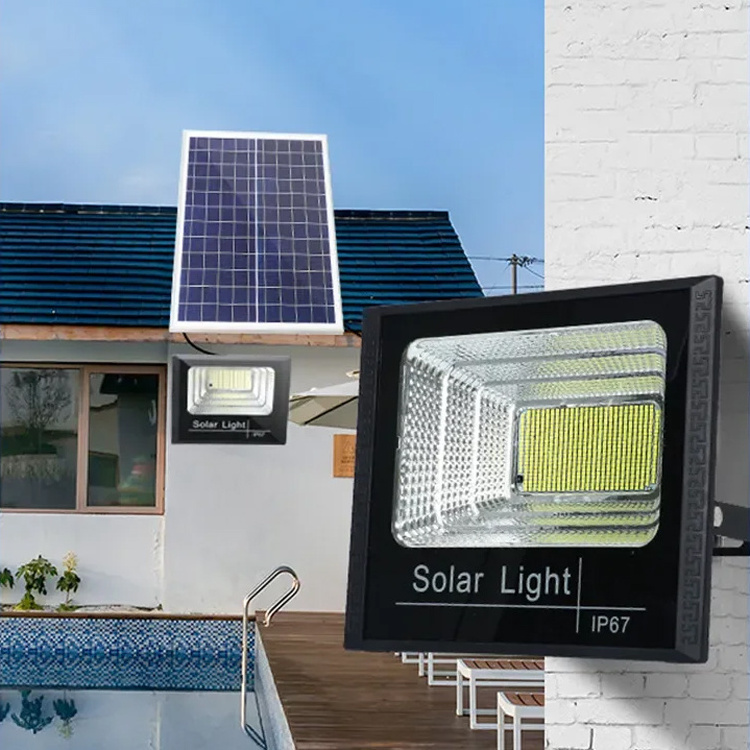 200W outdoor solar flood lights Saving energy security emergency car garage lamp 122leds  smart device home landscape garden