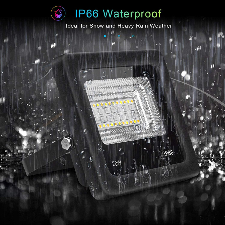 US Plug APP Control only 30W super bright indoor outdoor uprights waterproof RGB flood decorative lighting