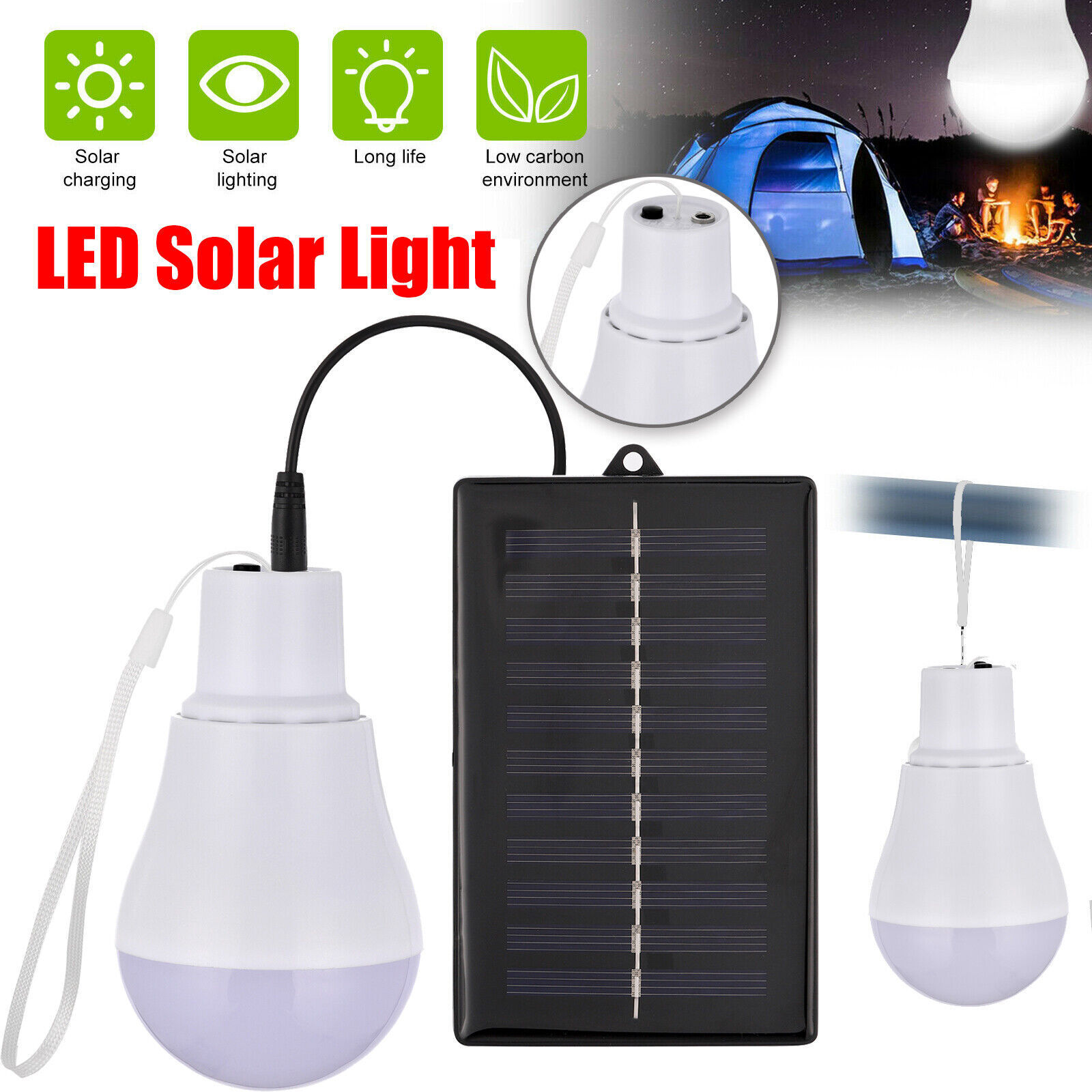 Bulbs Led Light Home Outside Solar Portable 12led Solar Bulb Lawn Lamp Garden Light Indoor Solar Led Concentrating Light Bulb