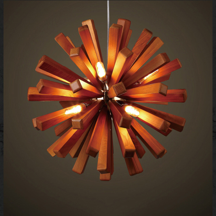 Modern Caracole Industrial Style light E27 Wood Muti Color Concrete Pendant Lamp for Dining Room