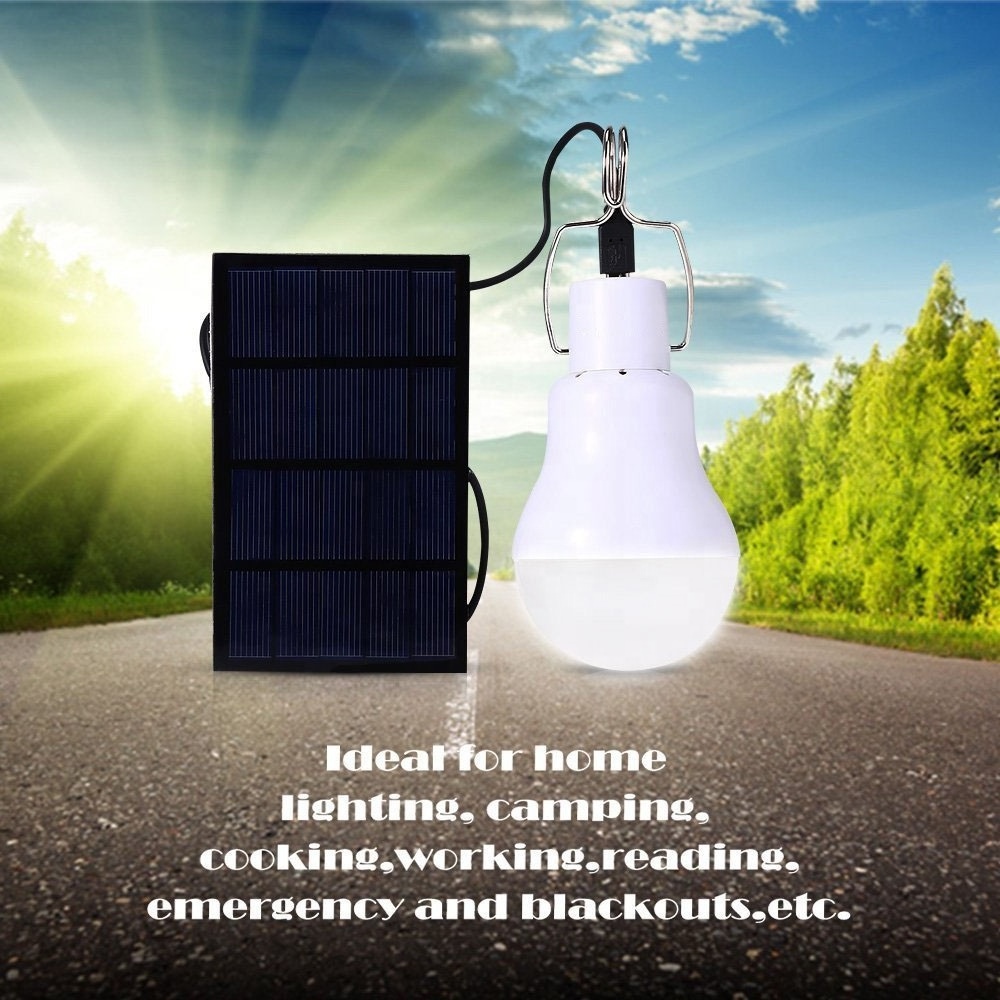 12LED Solar Powered Portable Led Bulb Lamp Solar LED Light Bulb, Portable Solar Powered Solar Energy Lamp Lantern