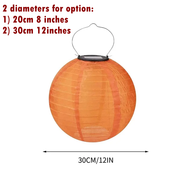 Orange Color 30cm 12 Inches Lantern Solar Lamp Waterproof Solar Lights Outdoor Lantern Warm White Solar Lighting Patio Lanterns