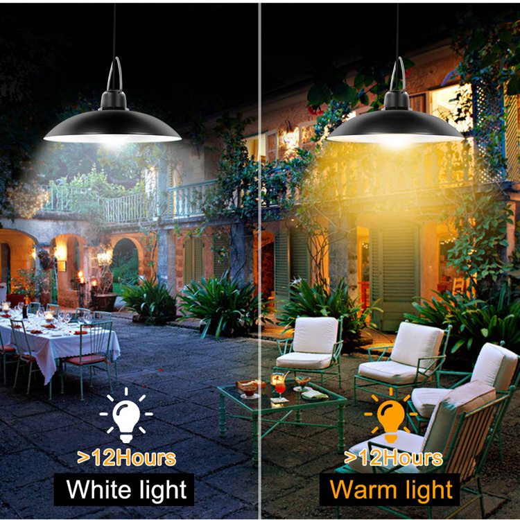 3 Modes Led Solar Bulbs With Remote Control Indoor Solar Lights Shed Dimmable 1/2 Head Solar Pendant Light Outdoor Indoor Led