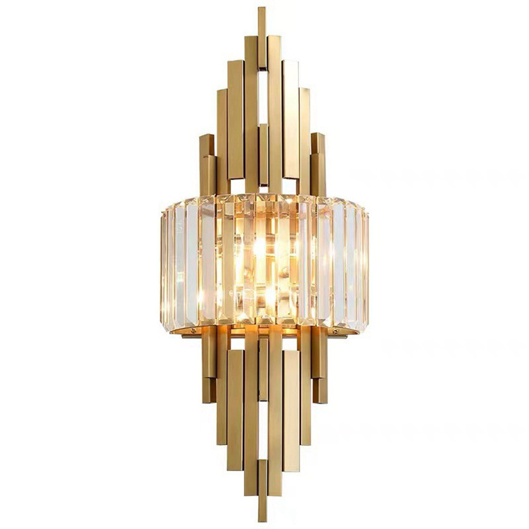 Modern LED Crystal wall Lights E14 crystal wall lamp Bathroom Vanity Lights Gold Wall sconces