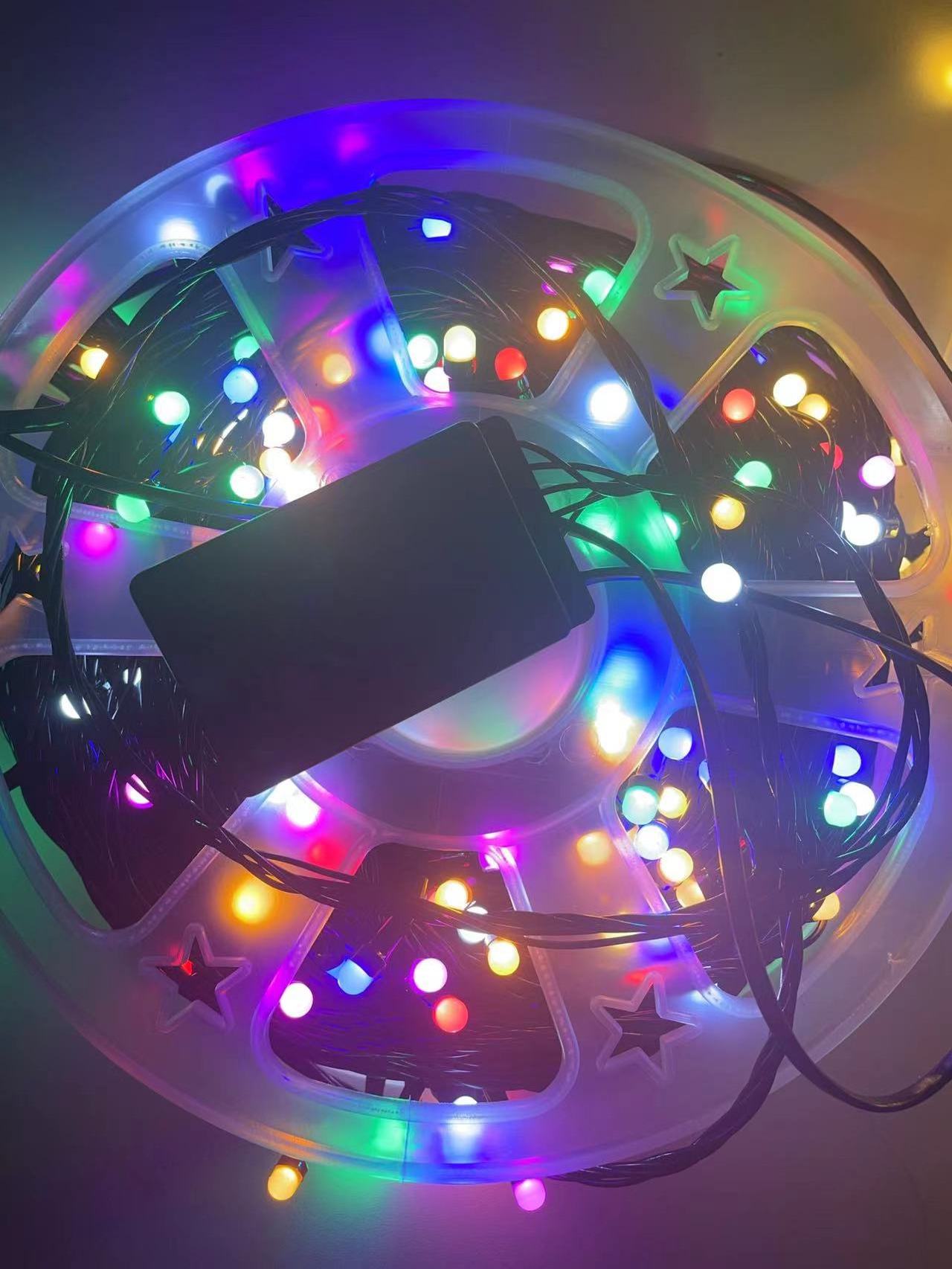 UK Plug 220V RGB led string lights 50m 240leds Christmas decorate fairy lights for holiday wedding room home