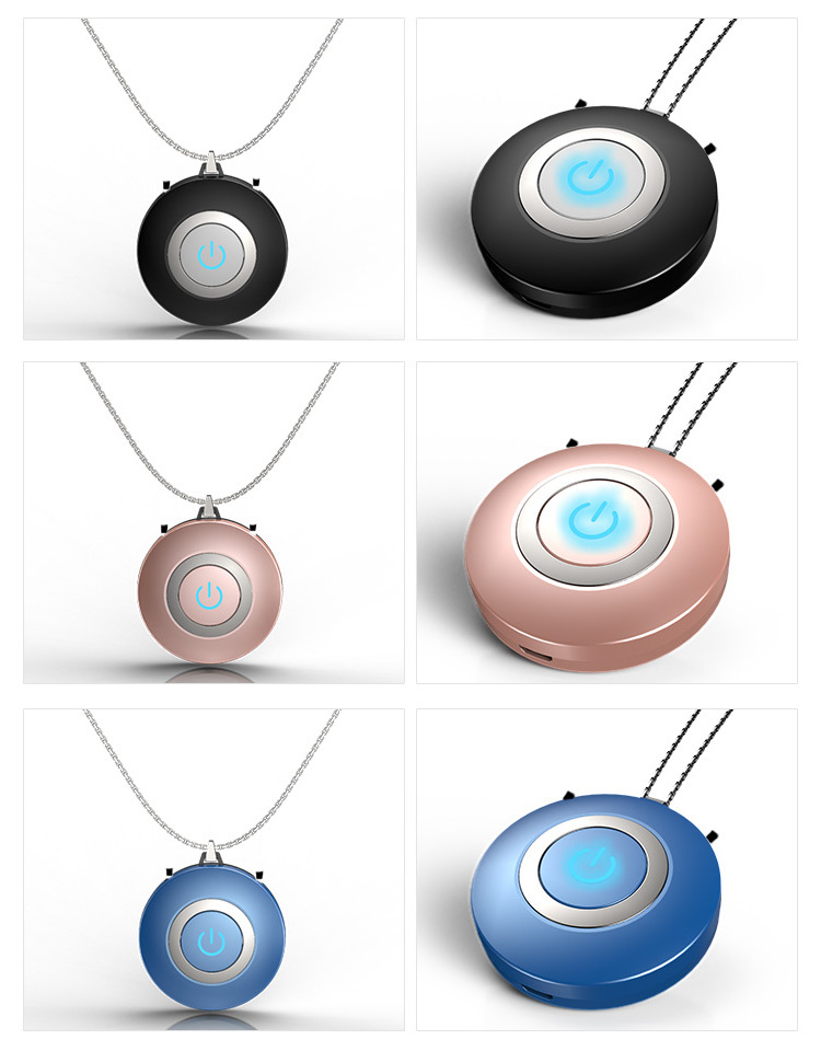 CE FCC ROHS Electric Personal Necklace Air Purifier for PM2.5 ionizer generator OEM ODM Custom