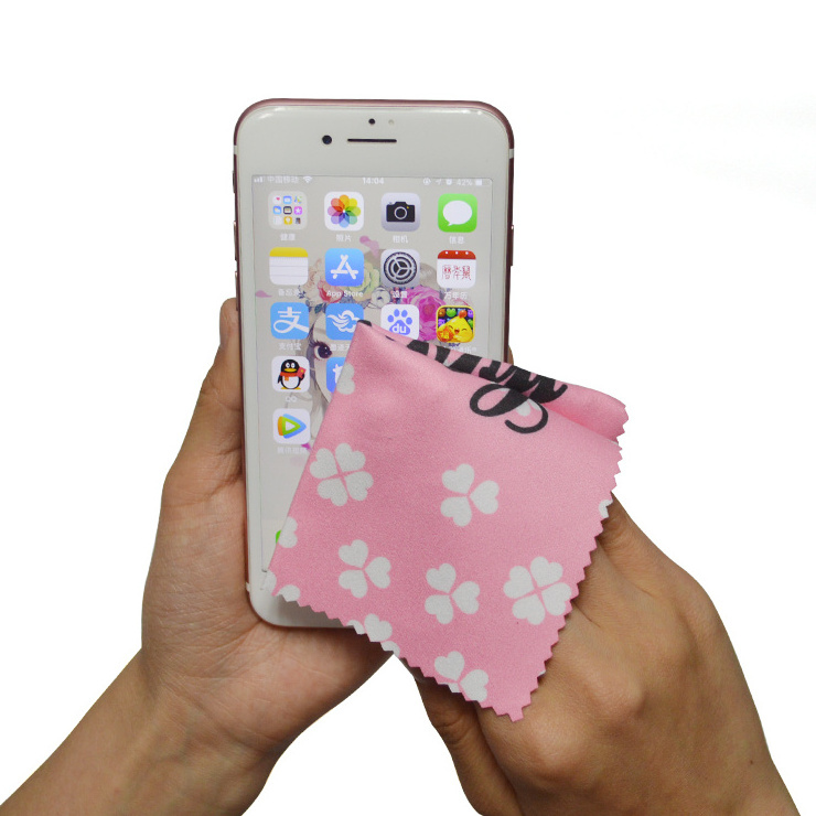 Ultra Fine Microfiber Lens Optical Glass Wipe Jewelry Cleaning Cloth with Logo