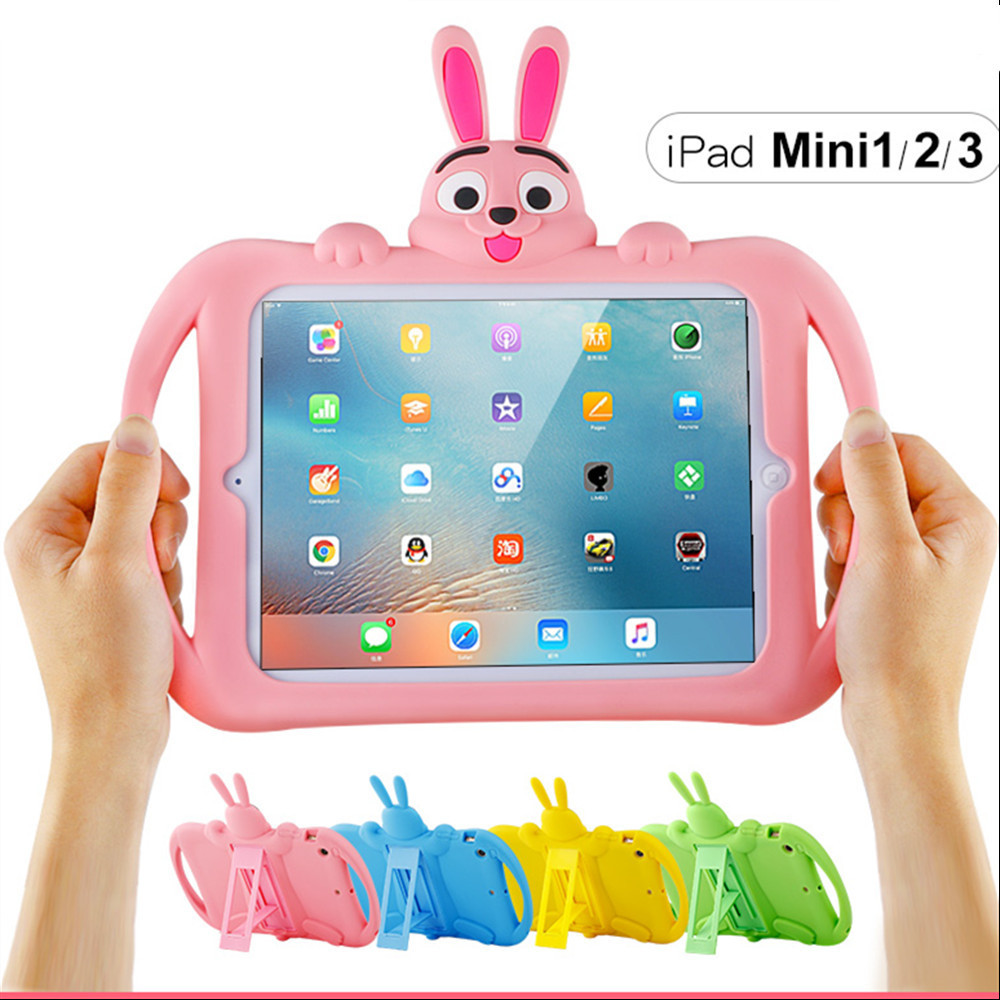 Manufacturer kids cartoon designer Silicone Kids Tablet Cases Skin cover for ipad mini 1 2 3 case