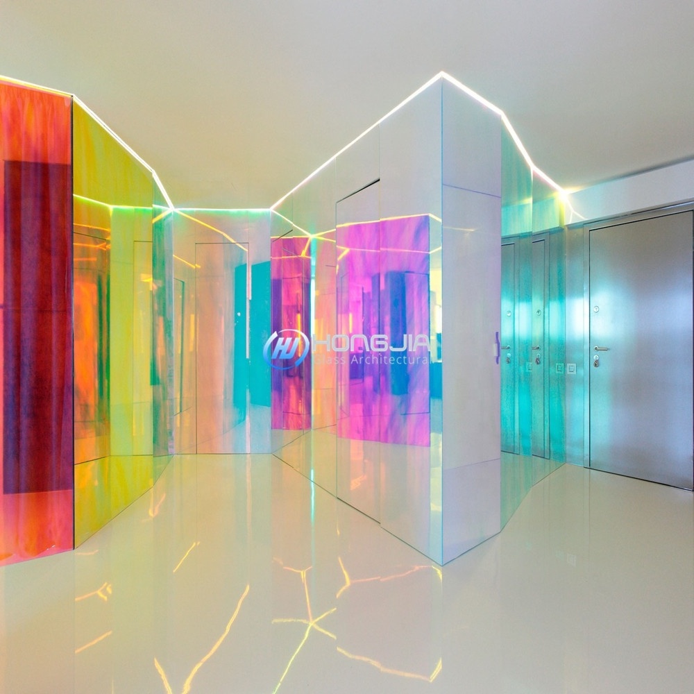 Modern Interior Decorative Dichroic Glass Panels for Office Partition