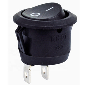 2pin on off round type  black color  10A 250v rocker switch