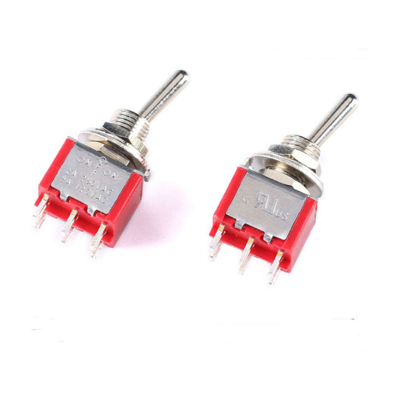 2 position 3 pin on on single pole doule throw mts-102-3p long life solder lug toggle switch