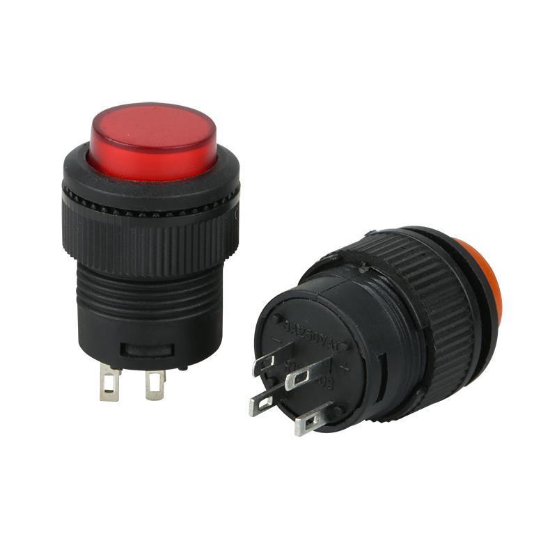 hot sale quality latching locking pcb 6 pin dip self-locking straight key push button switch