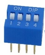 low profile type 8 way dip switch with flat actuator