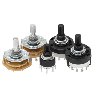 High quality Metal 1/2/3/4/6 Poles 2/3/4/6/12 Position Electric Rotary Switch With 20MM 18 Teeth Knurl Shaft