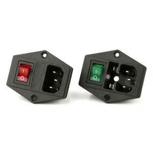 hot selling ac inlet power socket with switch type 2 ac charging socket with black switch