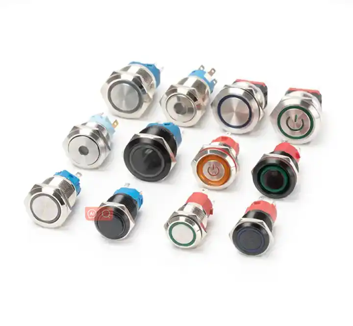 19mm Waterproof Metal Momentary Power Button Switch  Start Switch Car Engine Max Silver Push Button switch