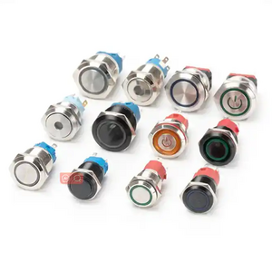 19mm Waterproof Metal Momentary Power Button Switch  Start Switch Car Engine Max Silver Push Button switch