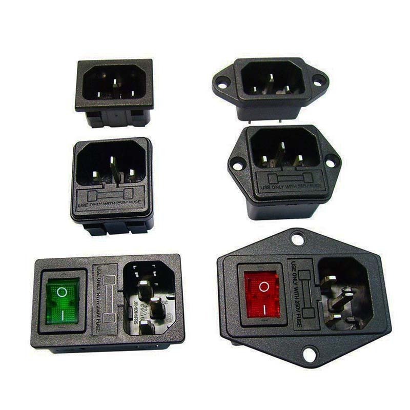 hot selling ac inlet power socket with switch type 2 ac charging socket with black switch