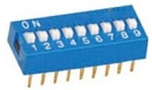 low profile type 8 way dip switch with flat actuator