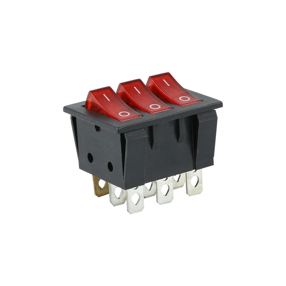 kcd4 dpst 4 pin on-off illuminated 20a 250vac rocker switch