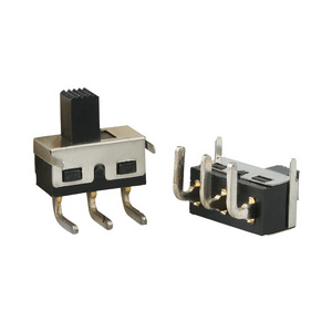 miniature slide switch with gold plated pc pins