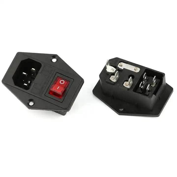 hot selling ac inlet power socket with switch type 2 ac charging socket with black switch