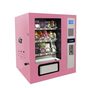 Snacks and drinks combo LED light soda machine vending machine with  MDB payments