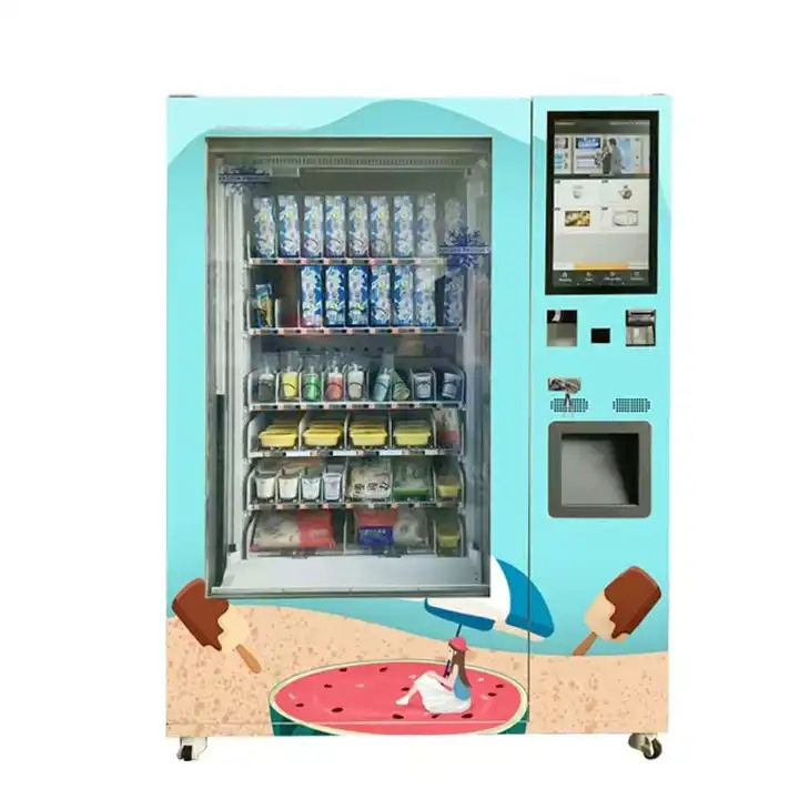 24 Hours Self-Service Refrigerated Vending Machine Ice Cream Frozen Food Vending Machine with MDB cable