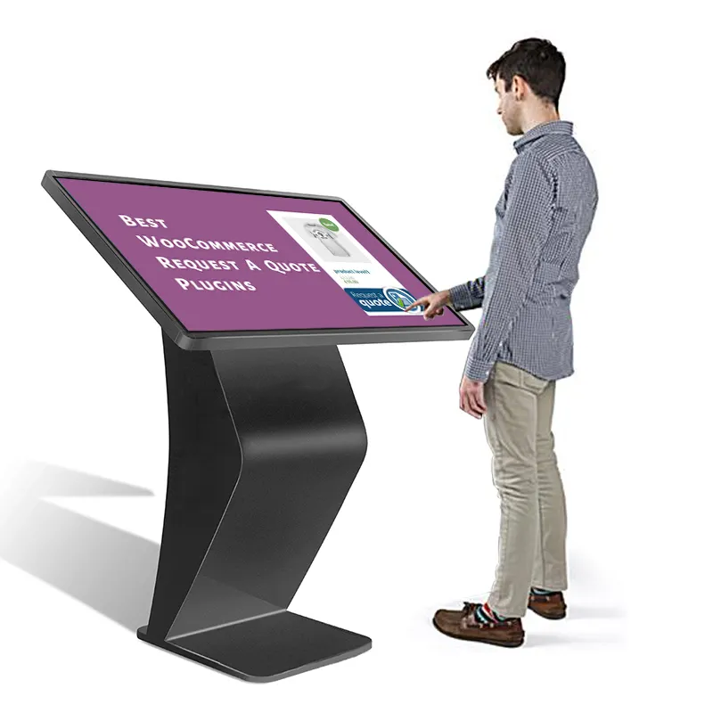 Lcd Screen Stand Interactive Advertising Totem Touch Information Kiosk