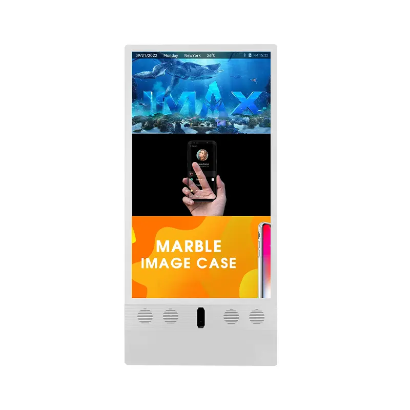 1500 Nits Semi-door 43 Inch Battery Powered Portable Digital Poster Outdoor Movable Totem Battery Powered Lcd Digital Signage