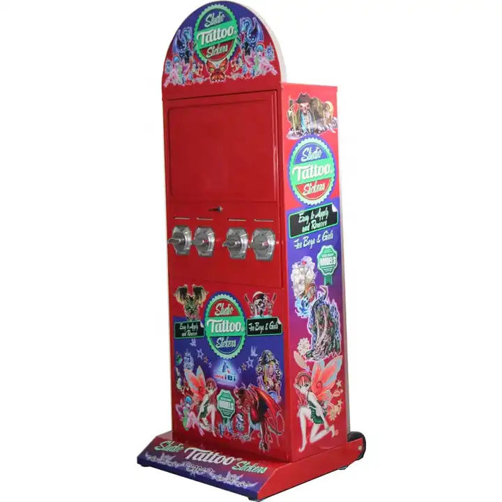 Hot seller 4 slot card tattoo vending machine coin mechanism vending machine