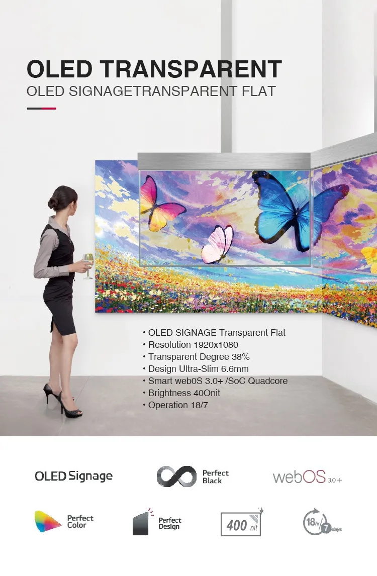 New Fashion Transparent Oled Screen 3D Hologram Display Led Digital Signage