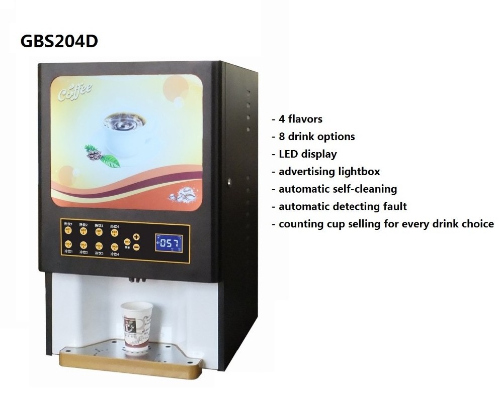 Hot and Cold Coffee Vending Machine Instant Coffee Machine 204D