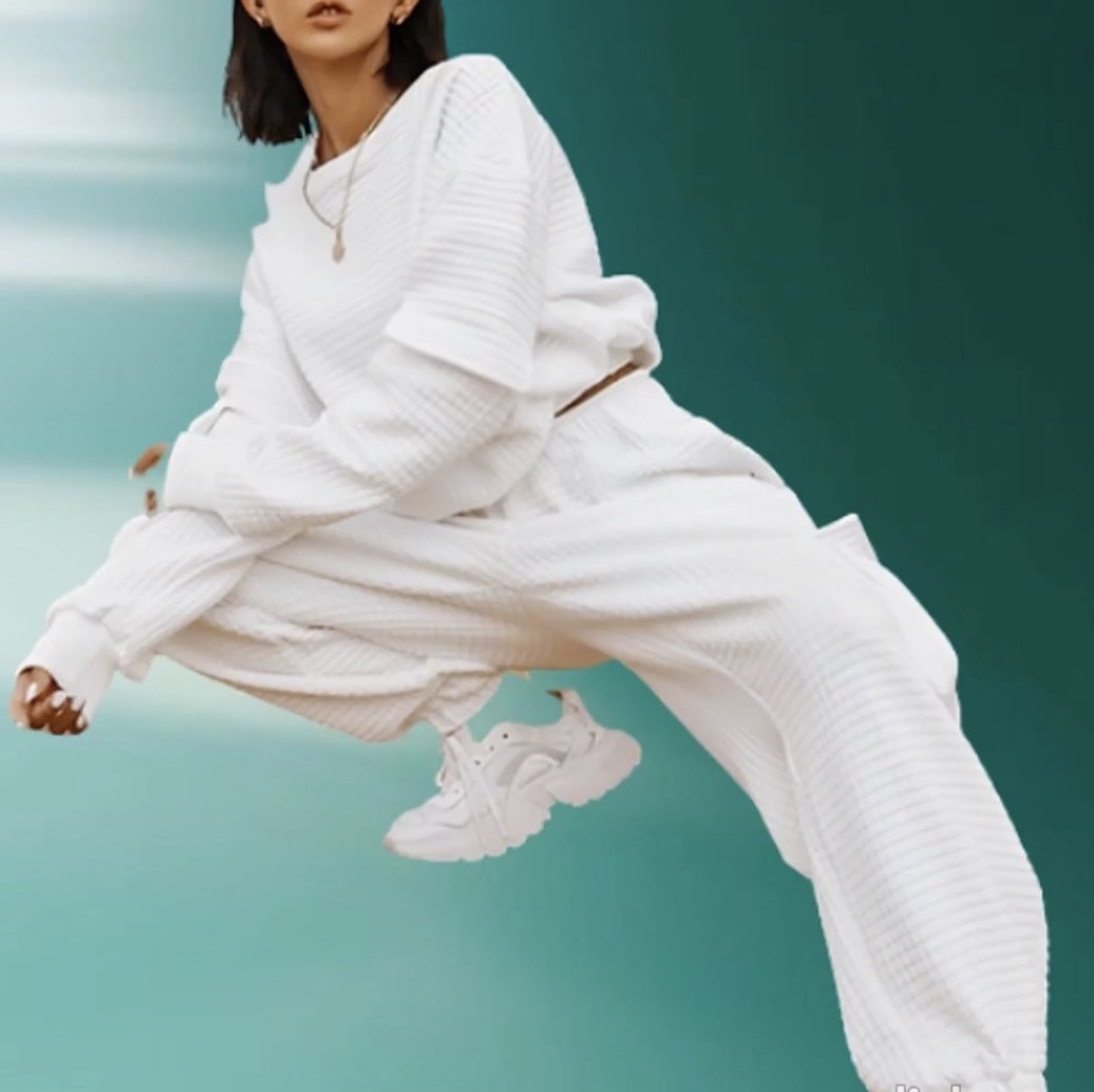 Fashion Sport Sweater Loose Sweatsuit Two Piece Top and Cargo Pants Tracksuit Leisurewear Sweatsuits