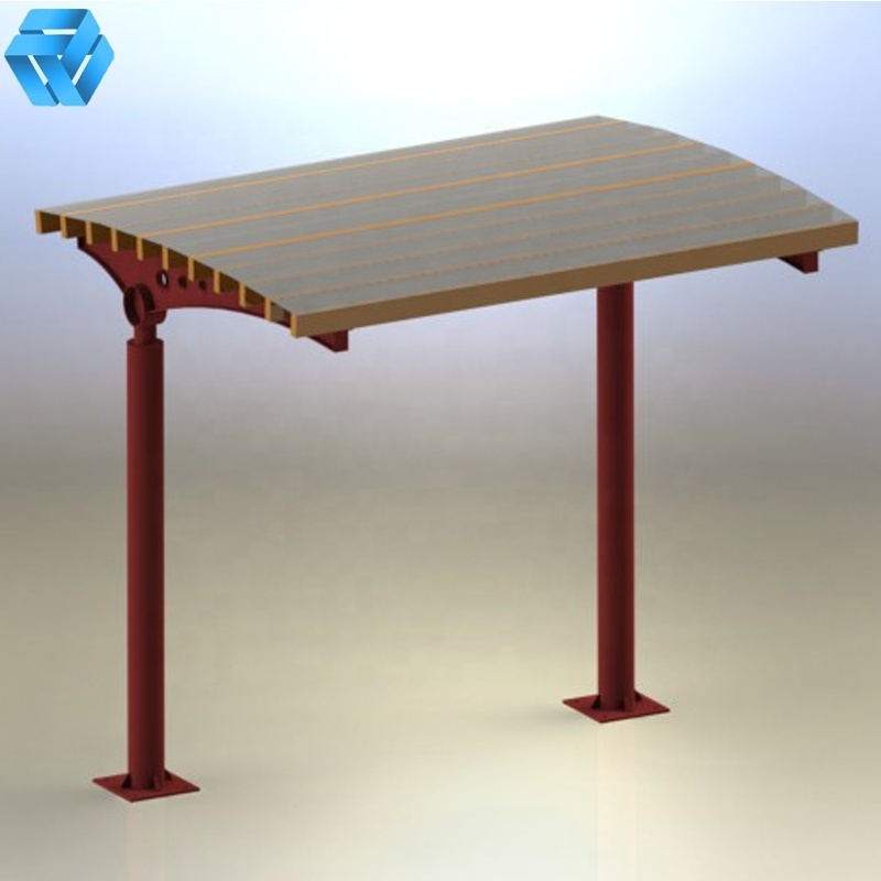 Hot Sale Custom Outdoor Pergola Pavilion Hot Dip Galvanized Steel Pole HDPE Plastic Slats Tube Garden Wood Gazebo