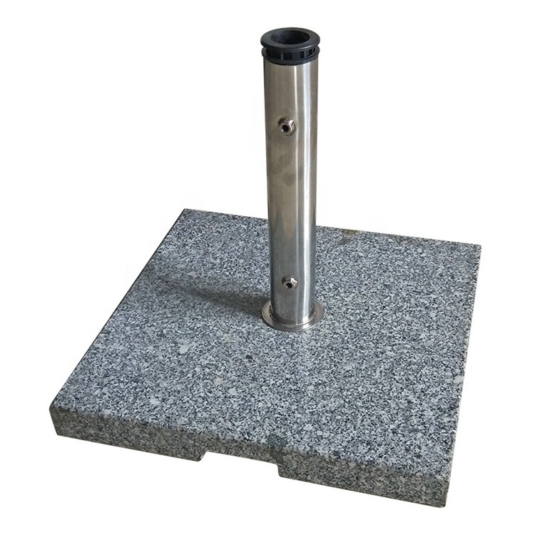 Marble Base Stainless Steel Metal Tube Umbrella Holder Stand Beach Umbrella Stand Holder