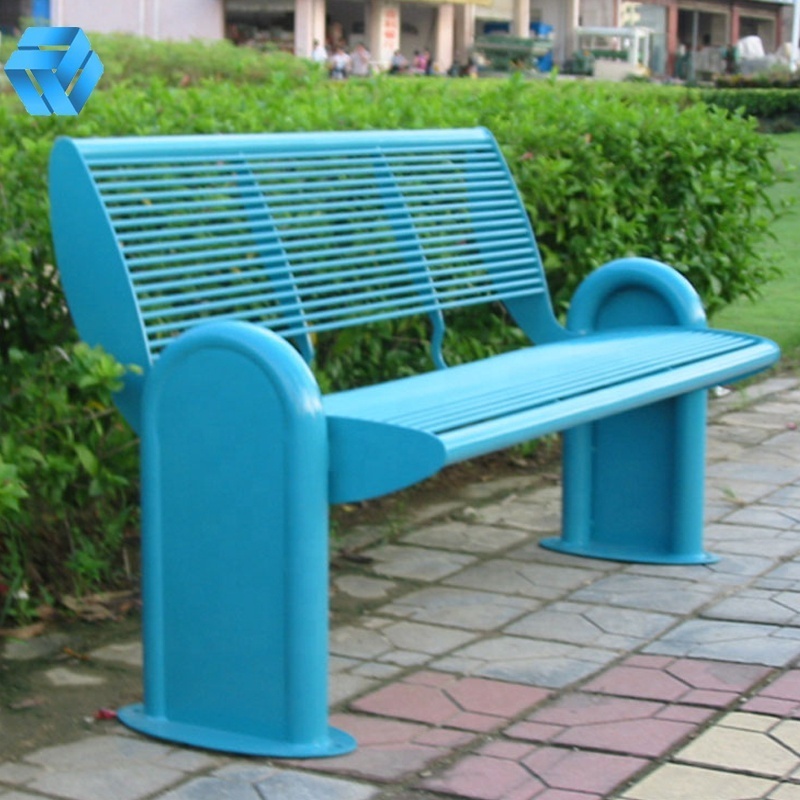 Sublimation Anti-fingerprint Benches Modern Indoor/Outdoor Stainless Steel Metal Park Shopping Mall Bench