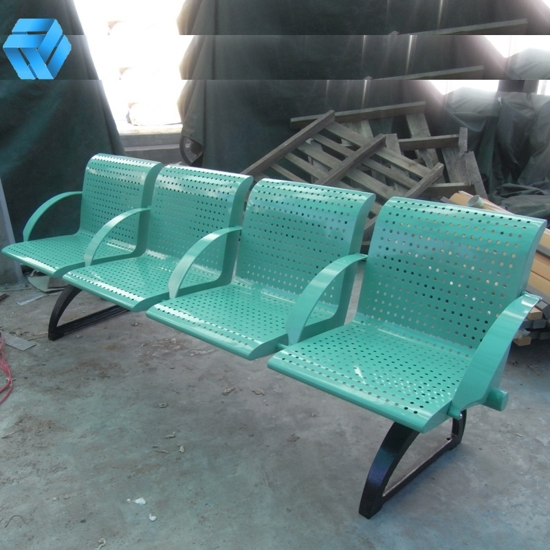 Sublimation Anti-fingerprint Benches Modern Indoor/Outdoor Stainless Steel Metal Park Shopping Mall Bench